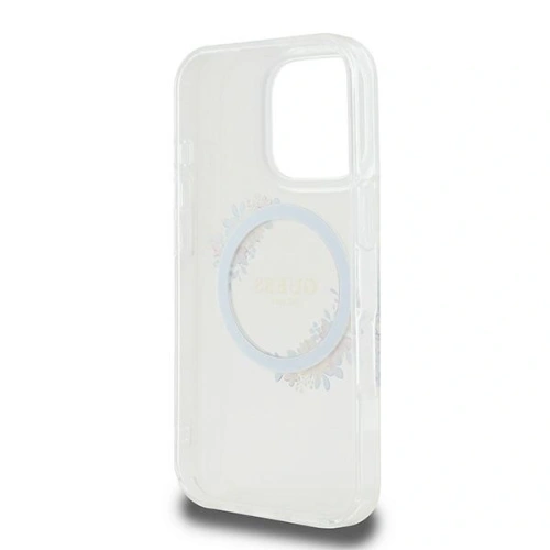Kup Guess GUHMP16LHFWFCT Apple iPhone 16 Pro Hardcase IML Blumenkranz MagSafe klar - GUE3607 - {ean13} - Sklep Home Screen