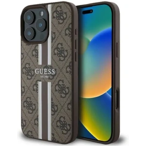 Kup Etui Guess GUHMP16LP4RPSW Apple iPhone 16 Pro hardcase 4G Printed Stripes MagSafe brązowy - GUE3608 - {ean13} - Sklep Home Screen