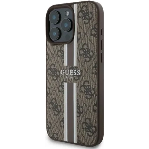 Buy Guess GUHMP16LP4RPSW Apple iPhone 16 Pro hardcase 4G Printed Stripes MagSafe brown - GUE3608 - {ean13} - Home Screen Store Europe