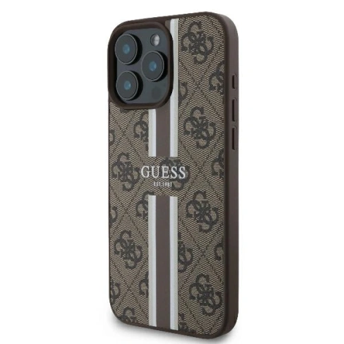 Kup Etui Guess GUHMP16LP4RPSW Apple iPhone 16 Pro hardcase 4G Printed Stripes MagSafe brązowy - GUE3608 - {ean13} - Sklep Home Screen