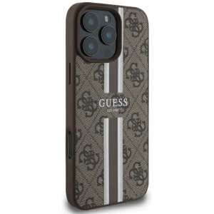 Buy Guess GUHMP16LP4RPSW Apple iPhone 16 Pro hardcase 4G Printed Stripes MagSafe brown - GUE3608 - {ean13} - Home Screen Store Europe