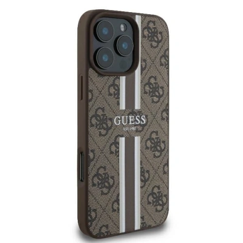 Kup Etui Guess GUHMP16LP4RPSW Apple iPhone 16 Pro hardcase 4G Printed Stripes MagSafe brązowy - GUE3608 - {ean13} - Sklep Home Screen