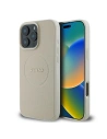 Guess GUHMP16LPGHSMME Apple iPhone 16 Pro tvrdý obal Grained Ring MagSafe béžový - iPhone 16 Pro - Guess