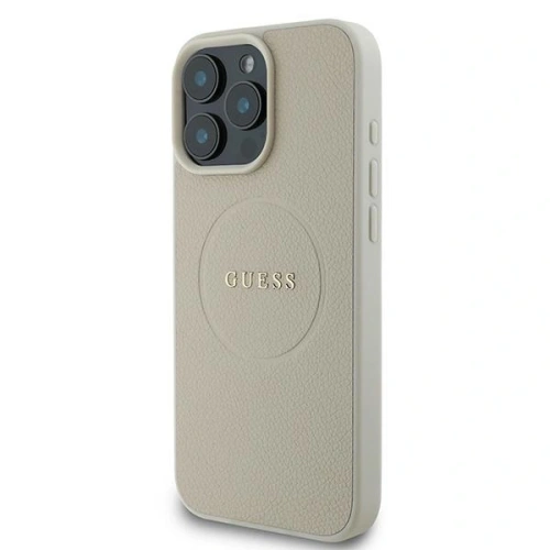 Buy Guess GUHMP16LPGHSMME Apple iPhone 16 Pro hardcase Grained Ring MagSafe beige - GUE3609 - {ean13} - Home Screen Store Europe