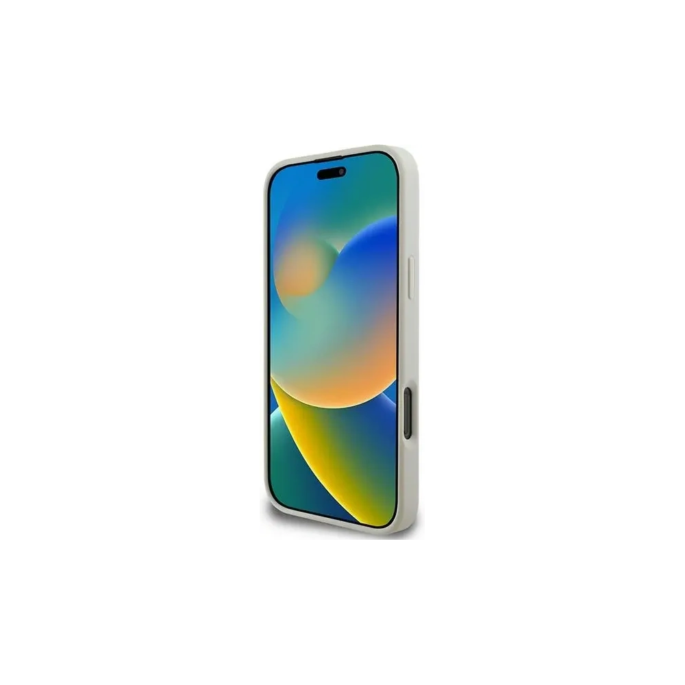 Etui Guess GUHMP16LPGHSMME Apple iPhone 16 Pro hardcase Grained Ring MagSafe beżowy - iPhone 16 Pro - Guess