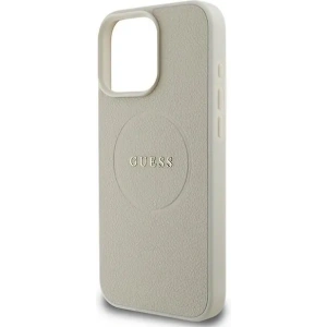Kup Guess GUHMP16LPGHSMME Apple iPhone 16 Pro tvrdý obal Grained Ring MagSafe béžový - GUE3609 - {ean13} - Sklep Home Screen