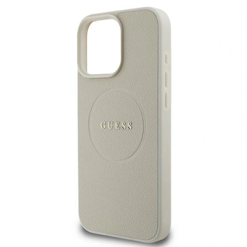 Kup Etui Guess GUHMP16LPGHSMME Apple iPhone 16 Pro hardcase Grained Ring MagSafe beżowy - GUE3609 - {ean13} - Sklep Home Screen