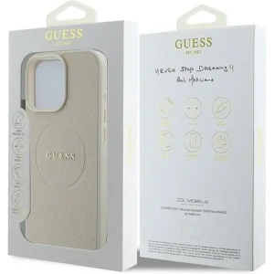 Kup Guess GUHMP16LPGHSMME Apple iPhone 16 Pro tvrdý obal Grained Ring MagSafe béžový - GUE3609 - {ean13} - Sklep Home Screen
