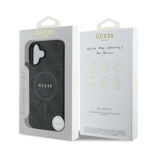 Buy Guess GUHMP16MG4GFRK Apple iPhone 16 Plus hardcase 4G Ring Classic Logo MagSafe black - GUE3611 - {ean13} - Home Screen Store Europe