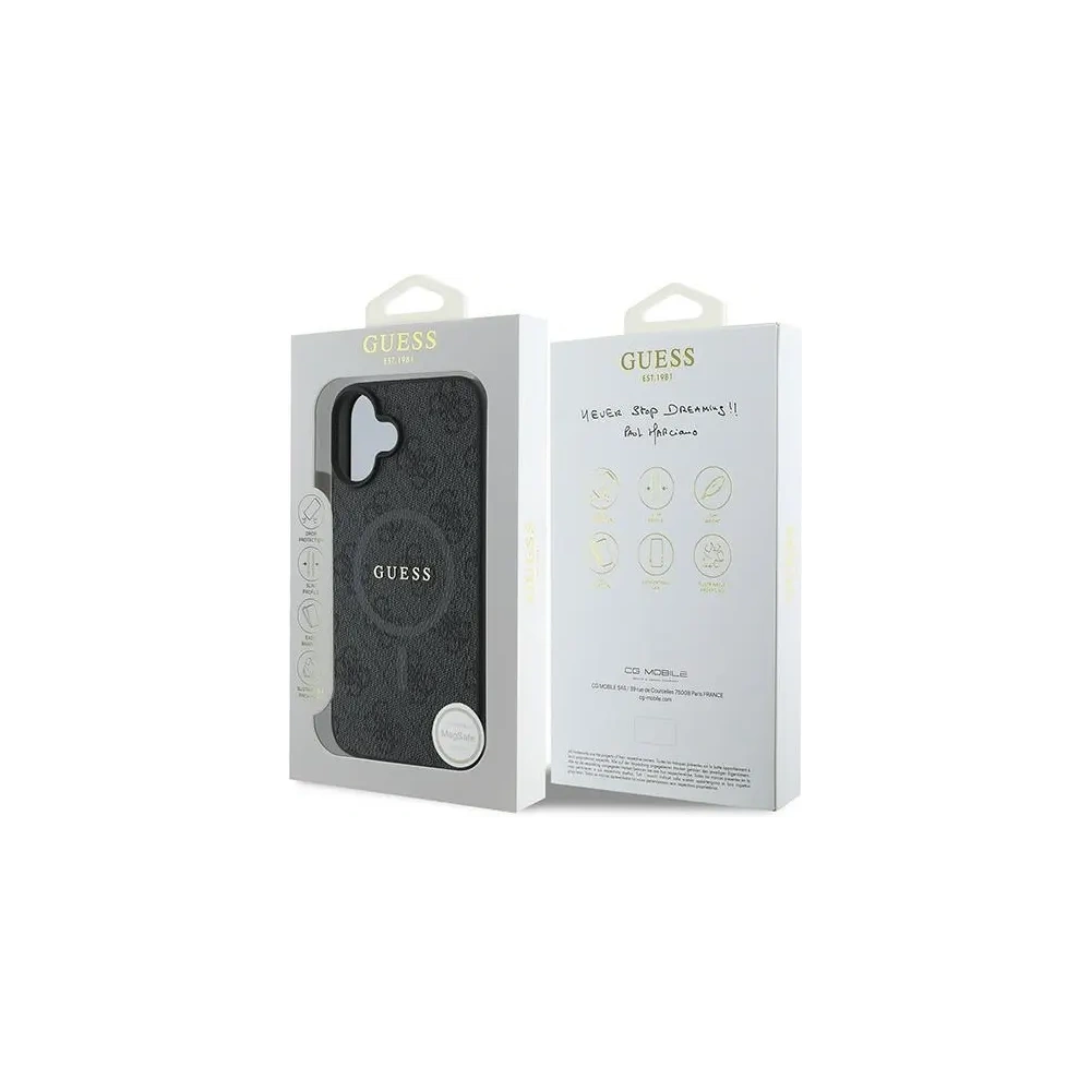 Etui Guess GUHMP16MG4GFRK Apple iPhone 16 Plus hardcase 4G Ring Classic Logo MagSafe czarny - iPhone 16 Plus - Guess