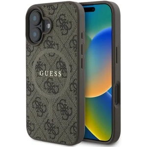 Buy Guess GUHMP16MG4GFRW Apple iPhone 16 Plus hardcase 4G Ring Classic Logo MagSafe brown - GUE3613 - {ean13} - Home Screen Store Europe