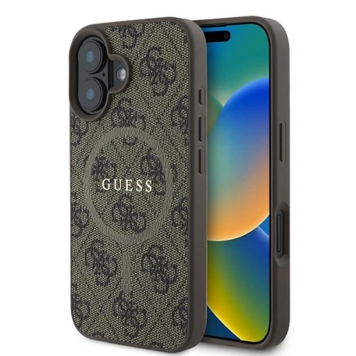 Buy Guess GUHMP16MG4GFRW Apple iPhone 16 Plus hardcase 4G Ring Classic Logo MagSafe brown - GUE3613 - {ean13} - Home Screen Store Europe