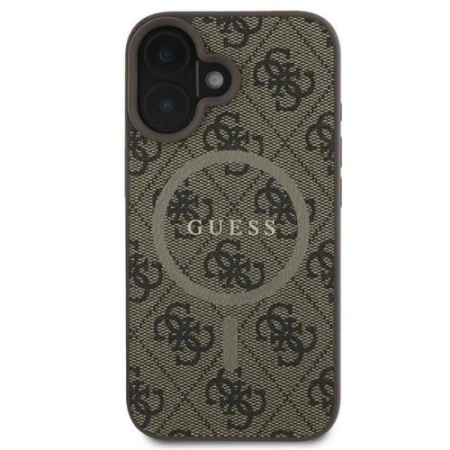 Buy Guess GUHMP16MG4GFRW Apple iPhone 16 Plus hardcase 4G Ring Classic Logo MagSafe brown - GUE3613 - {ean13} - Home Screen Store Europe