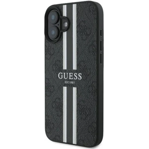 Kup Guess GUHMP16MP4RPSK Apple iPhone 16 Plus tvrdý obal 4G tištěné pruhy MagSafe černý - GUE3614 - {ean13} - Sklep Home Screen