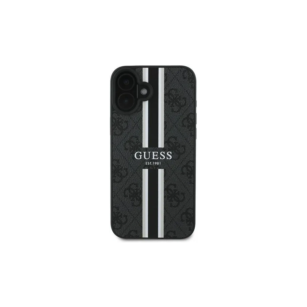 Etui Guess GUHMP16MP4RPSK Apple iPhone 16 Plus hardcase 4G Printed Stripes MagSafe czarny - iPhone 16 Plus - Guess
