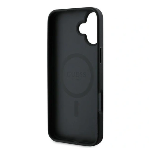 Buy Guess GUHMP16MP4RPSK Apple iPhone 16 Plus hardcase 4G Printed Stripes MagSafe black - GUE3614 - {ean13} - Home Screen Store Europe
