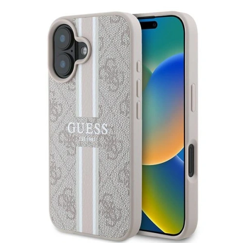 Kup Guess GUHMP16MP4RPSP Apple iPhone 16 Plus ochranný kryt 4G s potiskem pruhů MagSafe růžový - GUE3615 - {ean13} - Sklep Home Screen