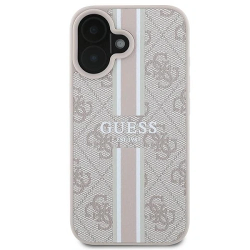Kup Guess GUHMP16MP4RPSP Apple iPhone 16 Plus ochranný kryt 4G s potiskem pruhů MagSafe růžový - GUE3615 - {ean13} - Sklep Home Screen