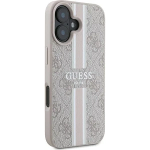 Buy Guess GUHMP16MP4RPSP Apple iPhone 16 Plus hardcase 4G Printed Stripes MagSafe pink - GUE3615 - {ean13} - Home Screen Store Europe