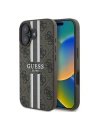 Buy Guess GUHMP16MP4RPSW Apple iPhone 16 Plus hardcase 4G Printed Stripes MagSafe brown - GUE3616 - {ean13} - Home Screen Store Europe