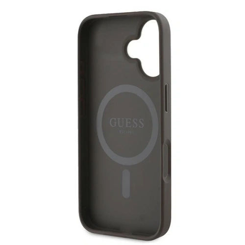 Buy Guess GUHMP16MP4RPSW Apple iPhone 16 Plus hardcase 4G Printed Stripes MagSafe brown - GUE3616 - {ean13} - Home Screen Store Europe