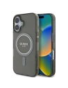 Guess GUHMP16SHFGEREK Apple iPhone 16 kemény tok IML Glitter Circle MagSafe fekete - iPhone 16 - Guess