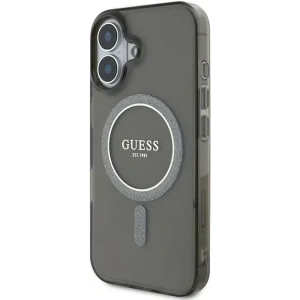 Kup Etui Guess GUHMP16SHFGEREK Apple iPhone 16 hardcase IML Glitter Circle MagSafe czarny - GUE3617 - {ean13} - Sklep Home Screen