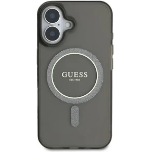 Kup Etui Guess GUHMP16SHFGEREK Apple iPhone 16 hardcase IML Glitter Circle MagSafe czarny - GUE3617 - {ean13} - Sklep Home Screen