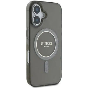 Kup Etui Guess GUHMP16SHFGEREK Apple iPhone 16 hardcase IML Glitter Circle MagSafe czarny - GUE3617 - {ean13} - Sklep Home Screen