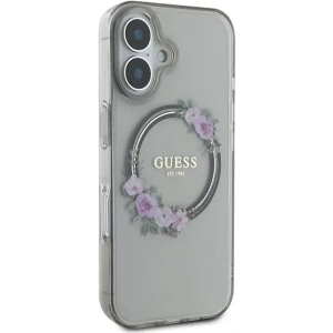 Kup Etui Guess GUHMP16SHFWFCK Apple iPhone 16 hardcase IML Flowers Wreath MagSafe czarny - GUE3618 - {ean13} - Sklep Home Screen