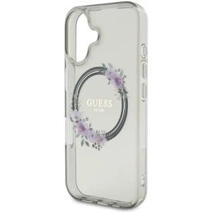 Kup Etui Guess GUHMP16SHFWFCK Apple iPhone 16 hardcase IML Flowers Wreath MagSafe czarny - GUE3618 - {ean13} - Sklep Home Screen