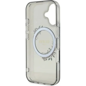 Kup Etui Guess GUHMP16SHFWFCK Apple iPhone 16 hardcase IML Flowers Wreath MagSafe czarny - GUE3618 - {ean13} - Sklep Home Screen