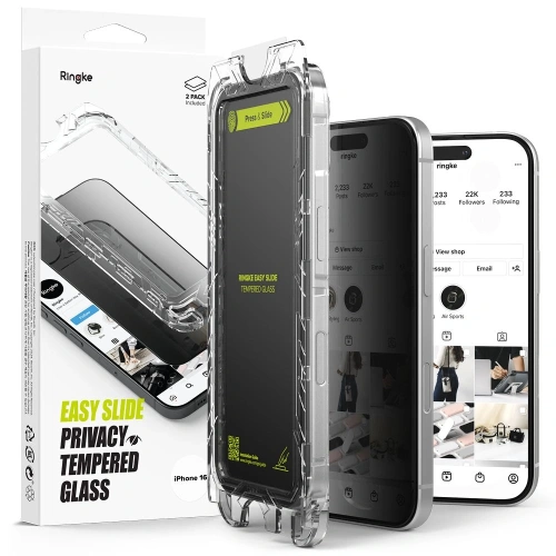 Kup Ringke Easy Slide Apple iPhone 15 / 16 Datenschutz [2 PACK] - RGK2043 - {ean13} - Sklep Home Screen