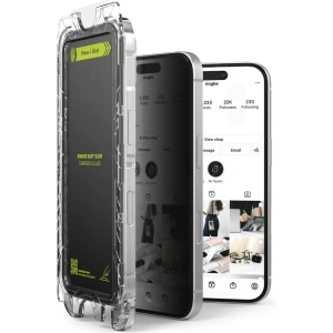 Szkło prywatyzujące Ringke Easy Slide Apple iPhone 15 / 16 Privacy [2 PACK] - iPhone 16 - Ringke