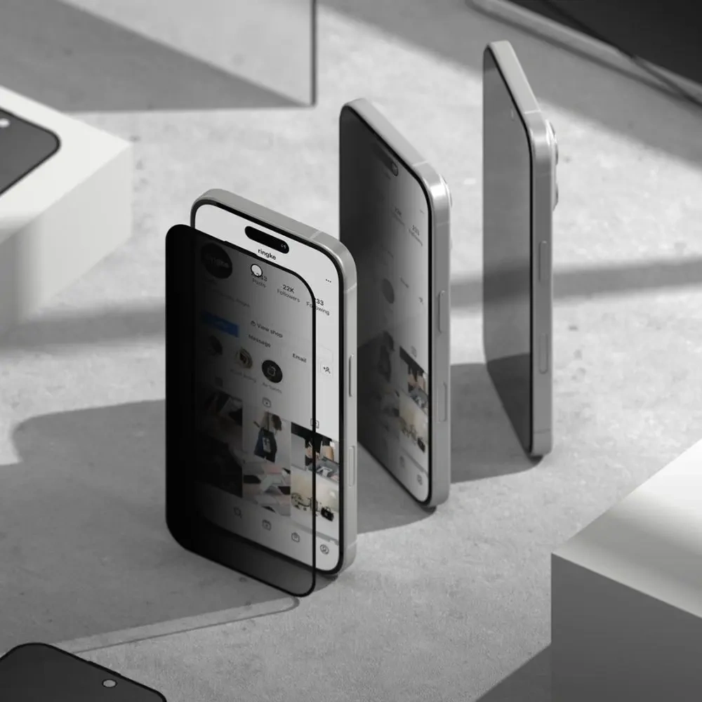 Szkło prywatyzujące Ringke Easy Slide Apple iPhone 15 / 16 Privacy [2 PACK] - iPhone 16 - Ringke