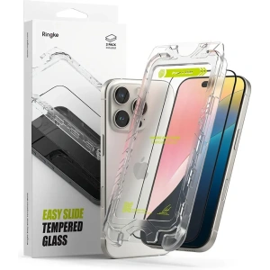 Kup Szkło hartowane Ringke Easy Slide Apple iPhone 16 Pro Black [2 PACK] - RGK2047 - {ean13} - Sklep Home Screen