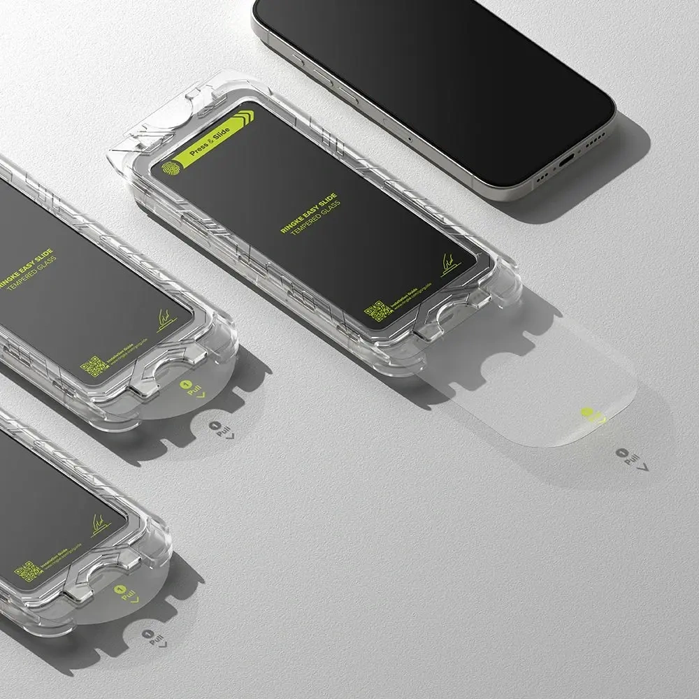 Szkło hartowane Ringke Easy Slide Apple iPhone 16 Pro Black [2 PACK] - iPhone 16 Pro - Ringke