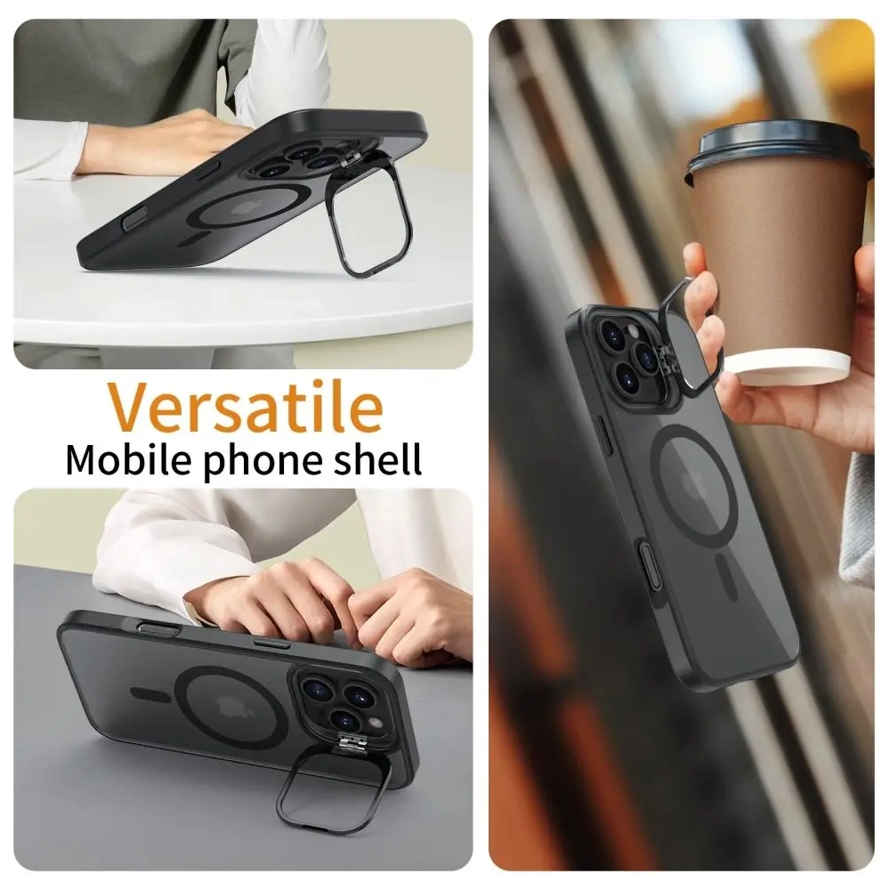 Etui Tech-Protect Magstand MagSafe Apple iPhone 16 Pro Max Matte Black - iPhone 16 Pro Max - Tech-Protect