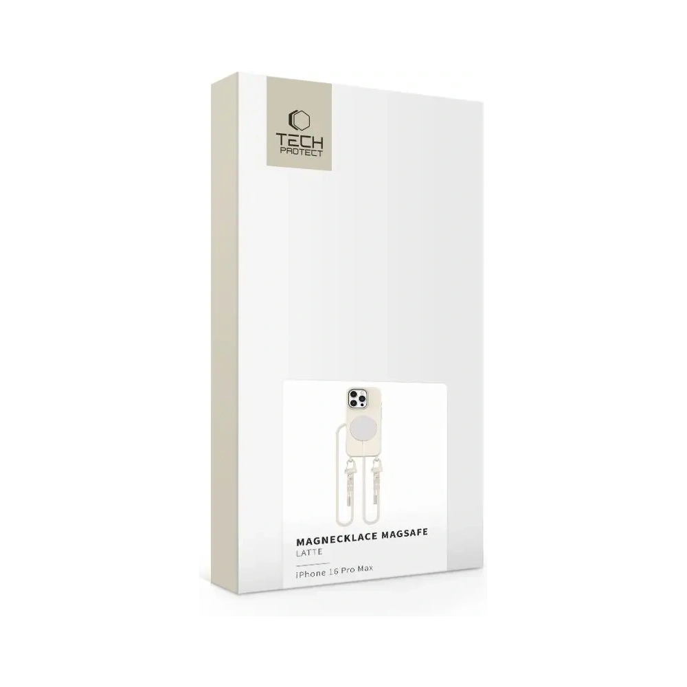 Etui Tech-Protect Magnecklace MagSafe Apple iPhone 16 Pro Max Latte - iPhone 16 Pro Max - Tech-Protect