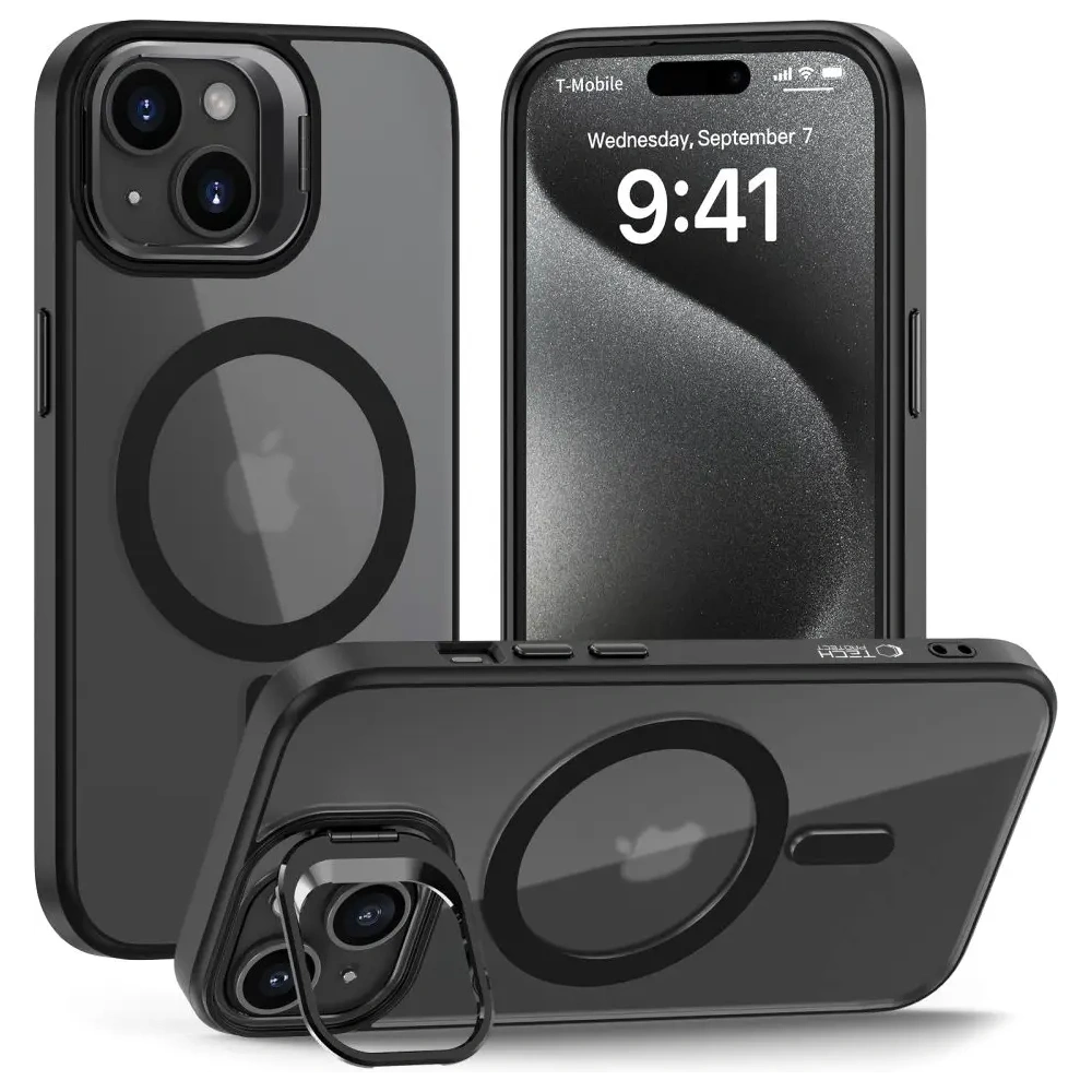 Etui Tech-Protect Magstand MagSafe Apple iPhone 15 Matte Black - iPhone 15 - Tech-Protect