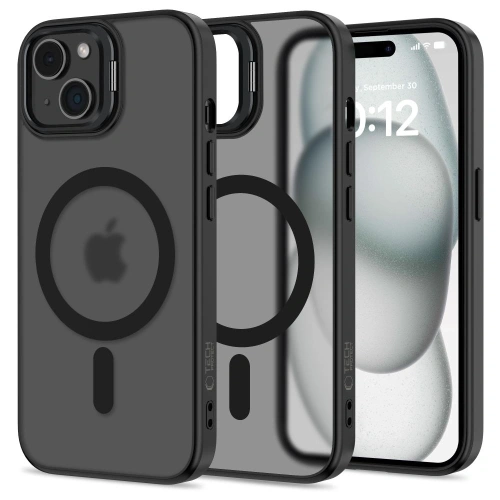 Etui Tech-Protect Magstand MagSafe Apple iPhone 15 Matte Black - iPhone 15 - Tech-Protect