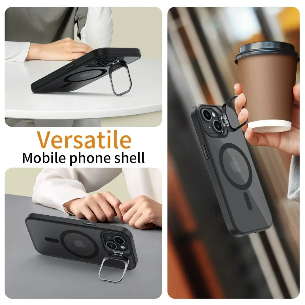 Etui Tech-Protect Magstand MagSafe Apple iPhone 15 Matte Black - iPhone 15 - Tech-Protect