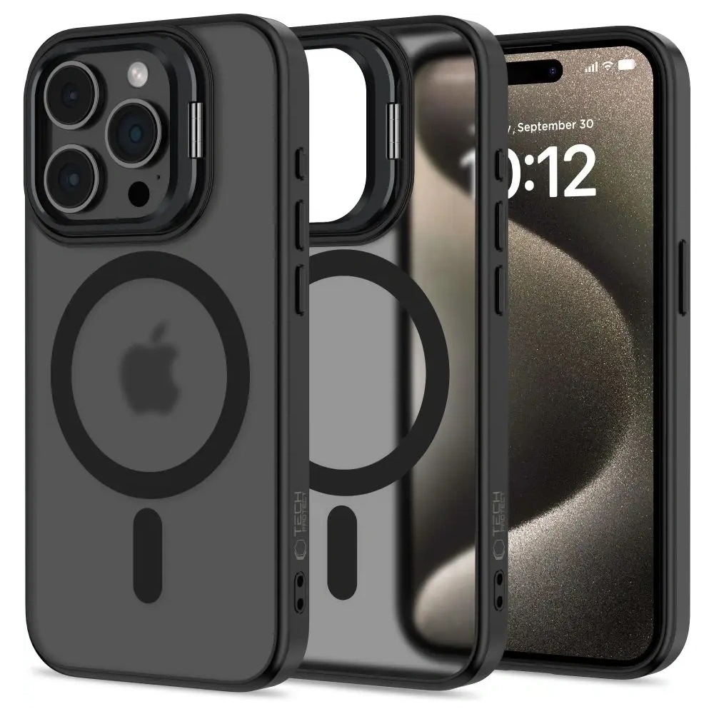 Etui Tech-Protect Magstand MagSafe Apple iPhone 15 Pro Matte Black - iPhone 15 Pro - Tech-Protect