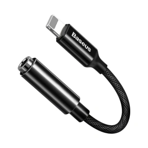 Adapter audio Baseus L3.5 Lightning do mini jack 3,5mm, DAC (czarny)
