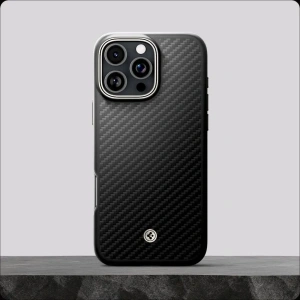 Kup Spigen Enzo Aramid Mag MagSafe Apple iPhone 16 Pro Max Černá/přírodní - SPN16349 - {ean13} - Sklep Home Screen