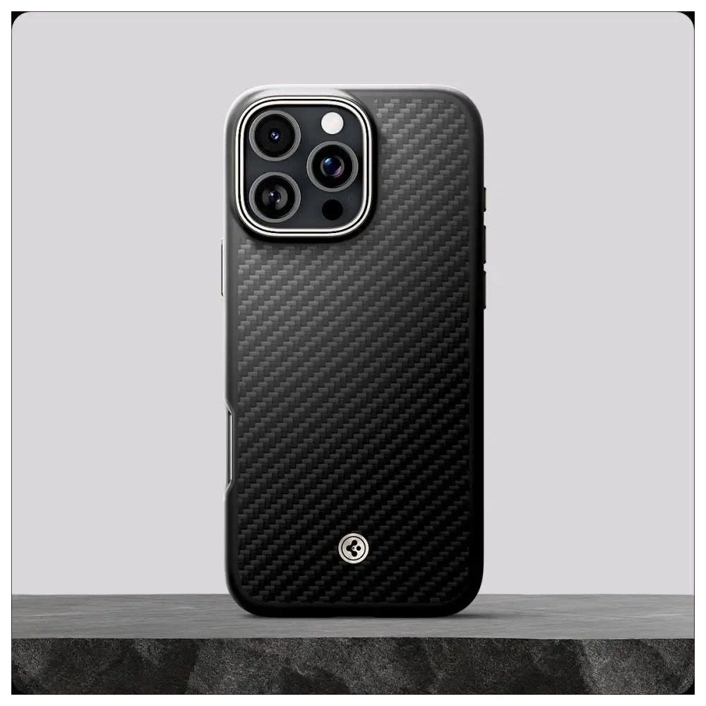 Etui Spigen Enzo Aramid Mag MagSafe Apple iPhone 16 Pro Max Black/natural - iPhone 16 Pro Max - Spigen