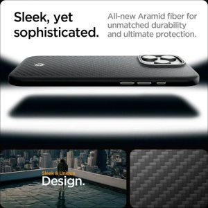 Kup Spigen Enzo Aramid Mag MagSafe Apple iPhone 16 Pro Max Černá/přírodní - SPN16349 - {ean13} - Sklep Home Screen