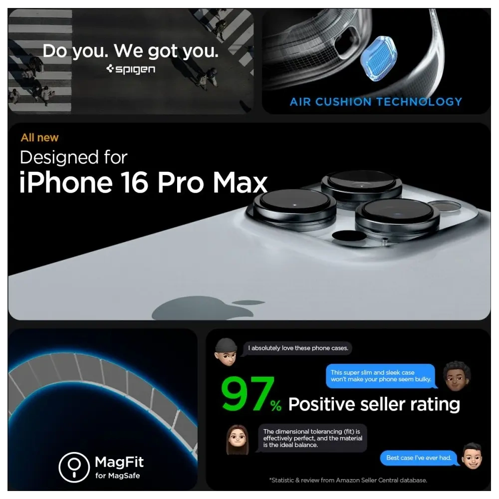 Etui Spigen Enzo Aramid Mag MagSafe Apple iPhone 16 Pro Max Black/natural - iPhone 16 Pro Max - Spigen