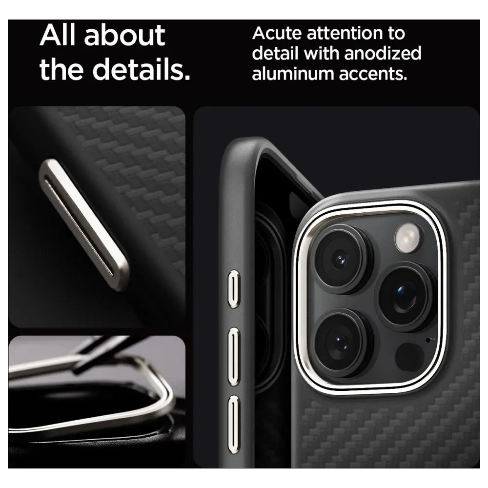 Etui Spigen Enzo Aramid Mag MagSafe Apple iPhone 16 Pro Max Black/natural - iPhone 16 Pro Max - Spigen