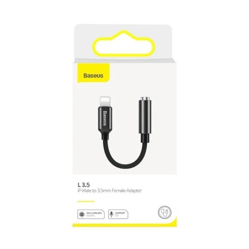 Kup Baseus Audio-Adapter L3.5 Lightning auf 3.5mm Miniklinke, DAC (schwarz) - BSU998BLK - {ean13} - Sklep Home Screen